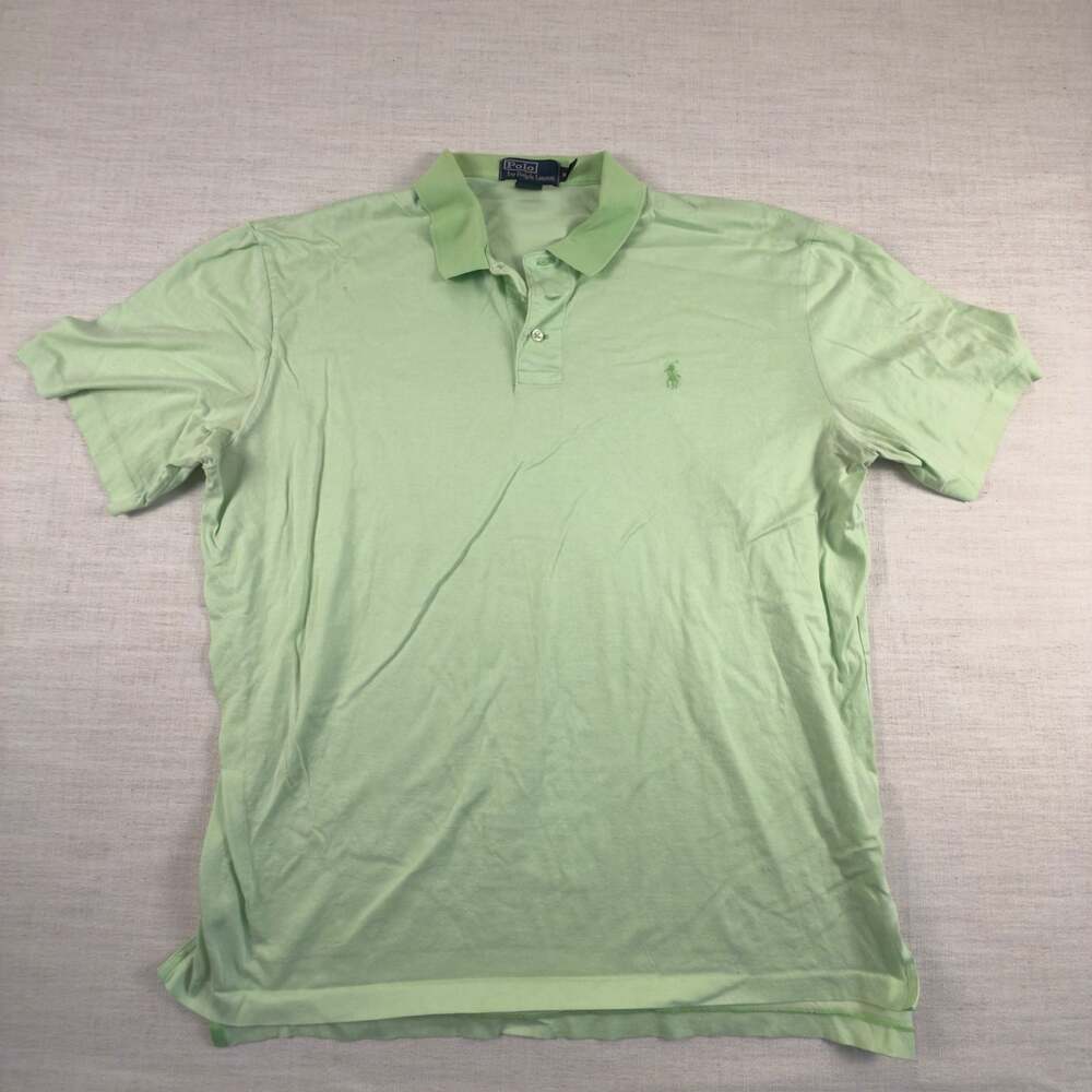 Polo by Ralph Lauren Men's Pima Cotton Polo Shirt Light Green Size XL